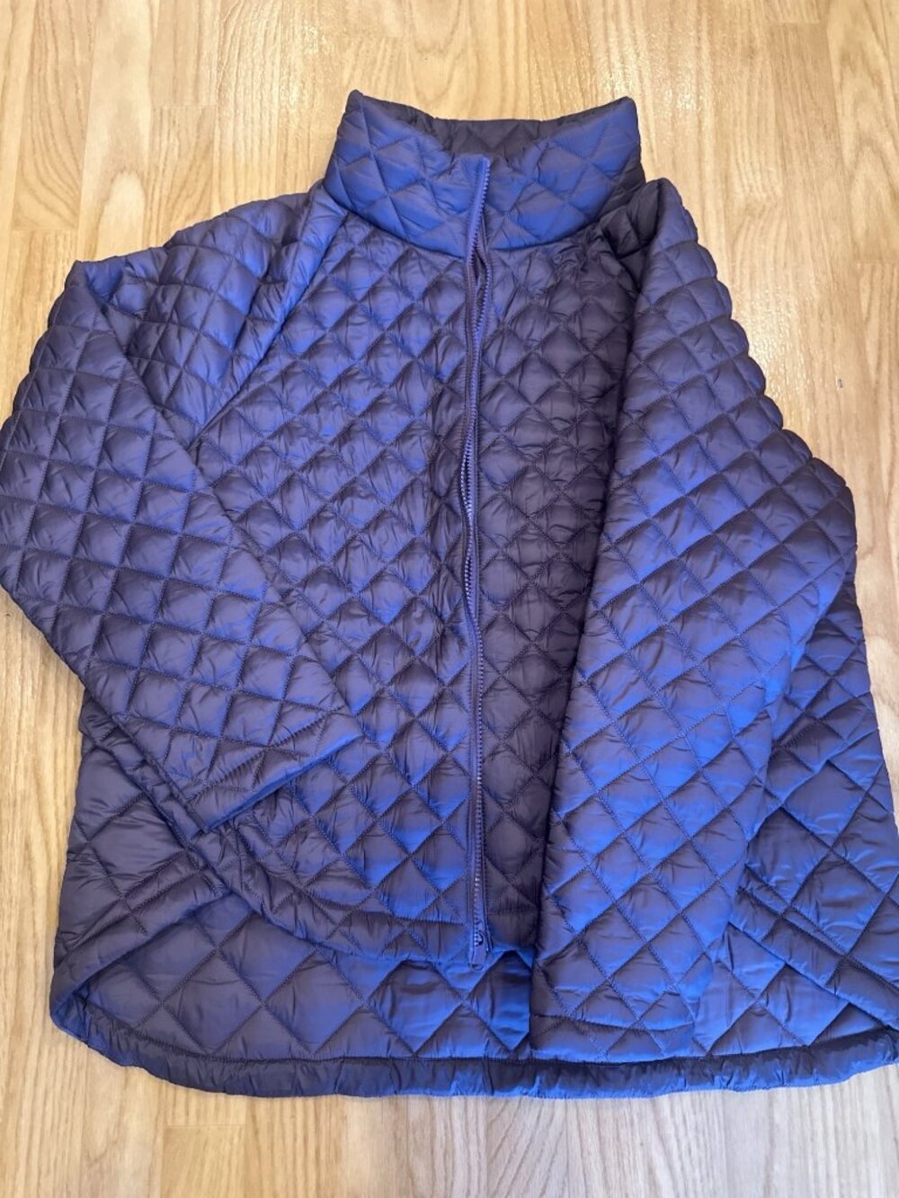 Athleta Whisper Featherless Quilted Jacket XL Mauve Purple Lightweight Insulated